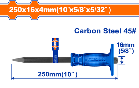 Dorn zidarie Wadfow, otel carbon, dimensiuni 250x16x4mm