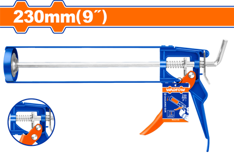 Pistol pentru silicon Wadfow, aluminiu, lungime 230mm