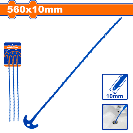 Set 3 buc sarpe pentru desfundat tevi Wadfow, 560x10mm