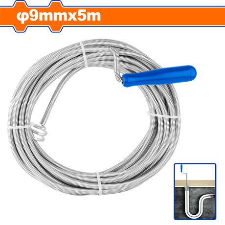 Sarpe desfundare si curatare tevi Wadfow, 5m, diametru arc 1.9x9mm, carlig S