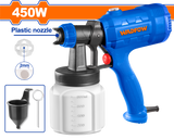 Pistol de vopsit electric WADFOW, 450 W, rezervor 800 ml, debit vopsea 350 ml/min