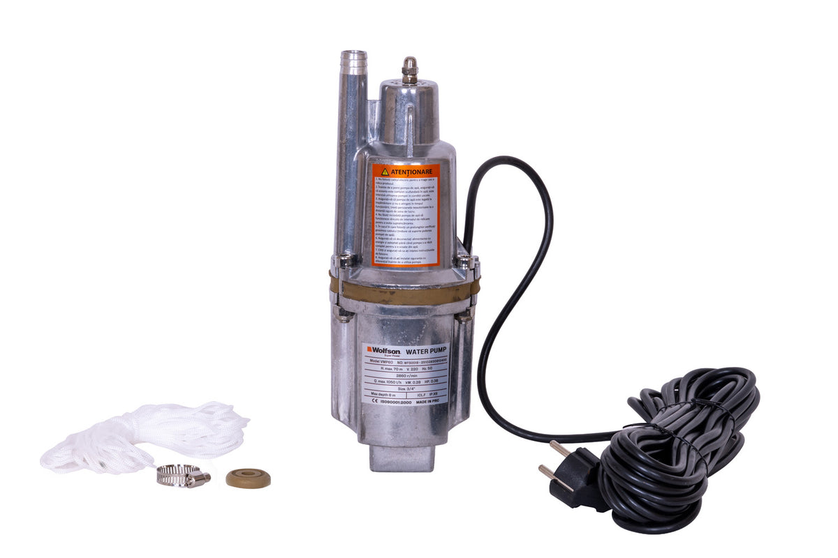 Pompa submersibila de apa curata cu vibratii Wolfson VMP-60, 280W, 1080L/H RESIGILAT