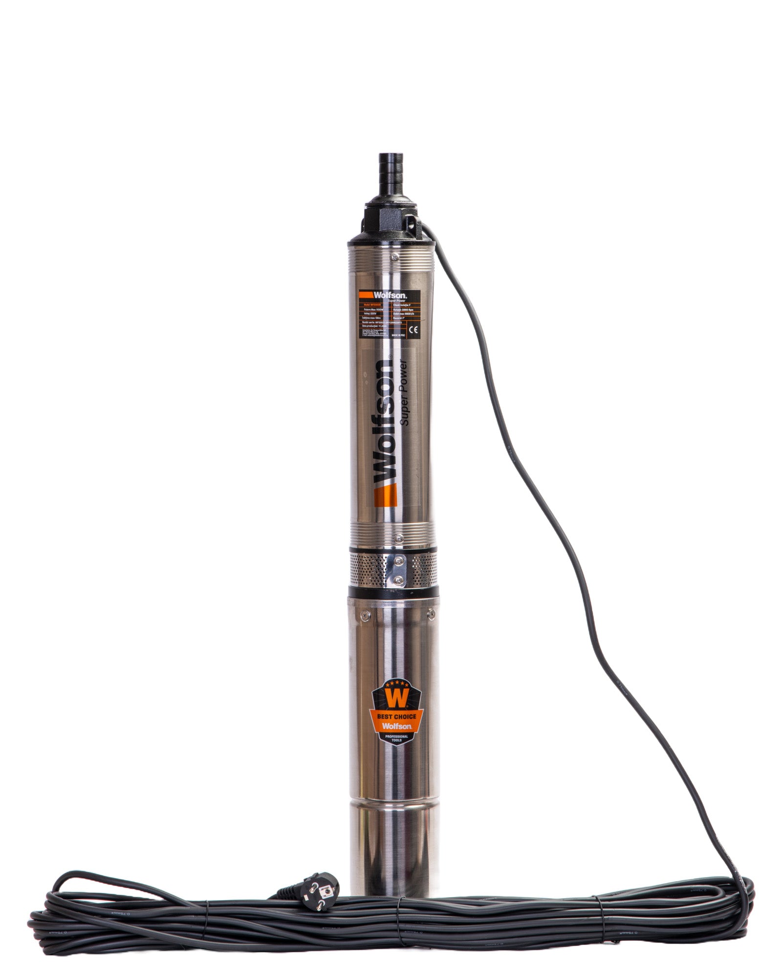 Pompa submersibila apa curata WOLFSON® PM-1500-8, 1500W, 5200L/h
