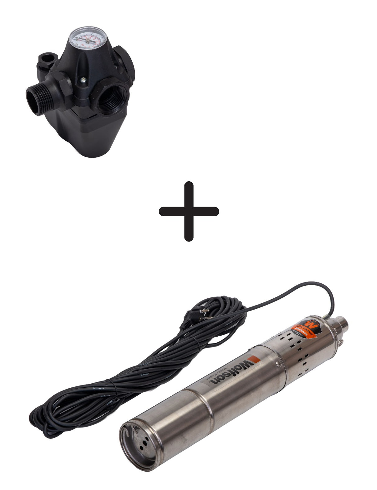 Pompa submersibila apa curata WOLFSON® PS-1300, 750W, 1900L/h, 1 tol + presostat mecanic Gospodarul Profesionist