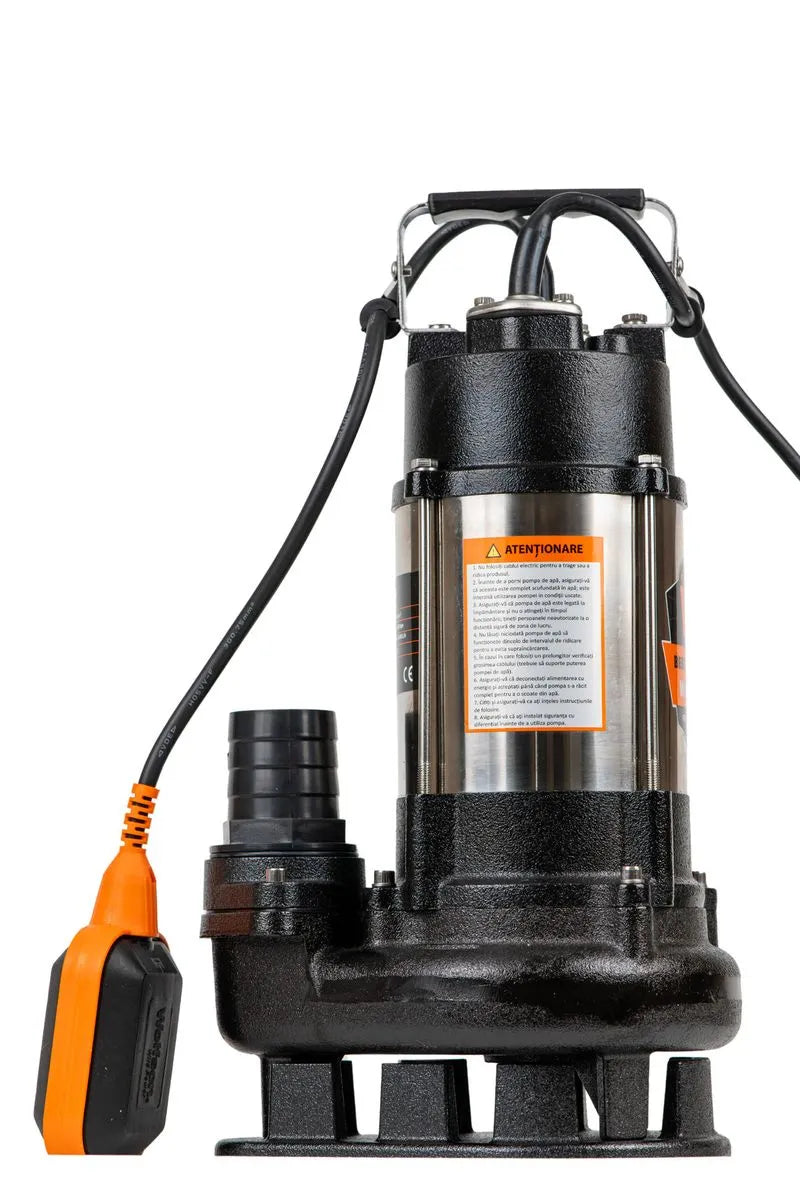 Pompa submersibila apa murdara Wolfson DW-7500-F, 1500W, debit maxim 10000 l/h + furtun 40m