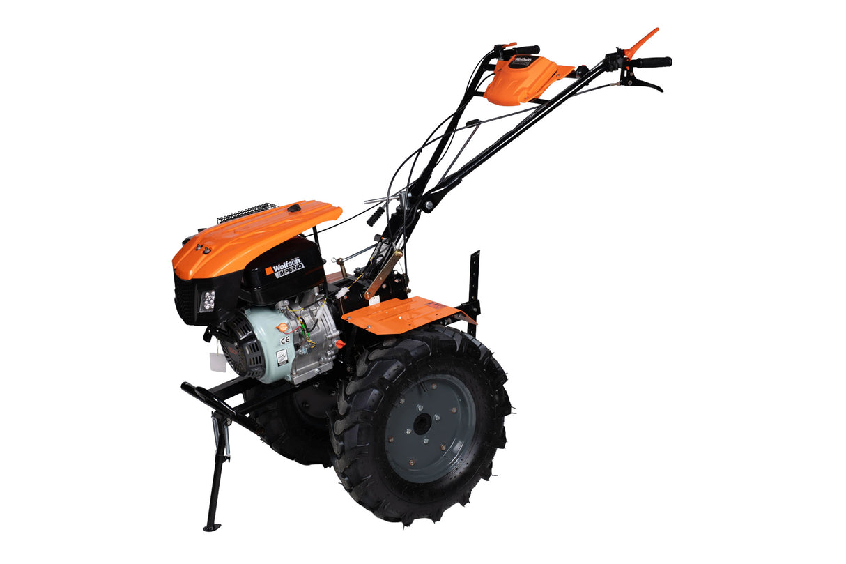 Motocultor pe benzina Wolfson Imperio 15 CP cu far si roti de transport 650x12, latime de lucru 70–140 cm - Resigilat