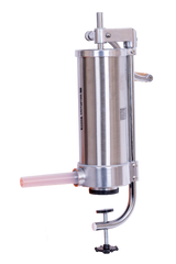 Masina manuala de umplut carnati Wolfson Home K2006VS 3 kg, corp inox si aluminiu, 5 palnii, actionare cu cremaliera, montaj vertical