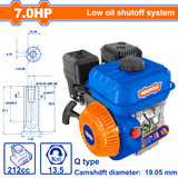 Motor pe benzina pentru uz general Wadfow, 4 timpi OHV, 212cc, 7cp, ax cilindric 19.05mm