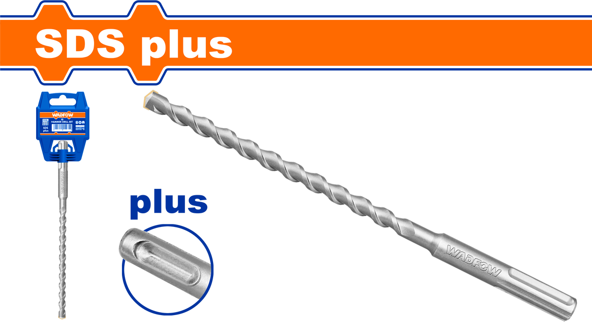 Burghiu pentru beton Wadfow, prindere SDS Plus, otel Cr-V, varf TCT, 8x160mm