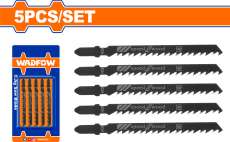 Set 5 lame fierastrau pendular pentru lemn Wadfow, 6TPI, 74mm