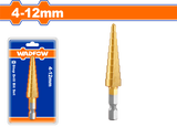 Burghiu conic in trepte Wadfow, 4-12mm, pas 1mm, prindere hexagonala 1/4"