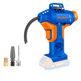 Compresor aer Wadfow, 3 adaptoare, 20V, Li-Ion, 150psi/10.5 bar, Nu include acumulator si incarcator