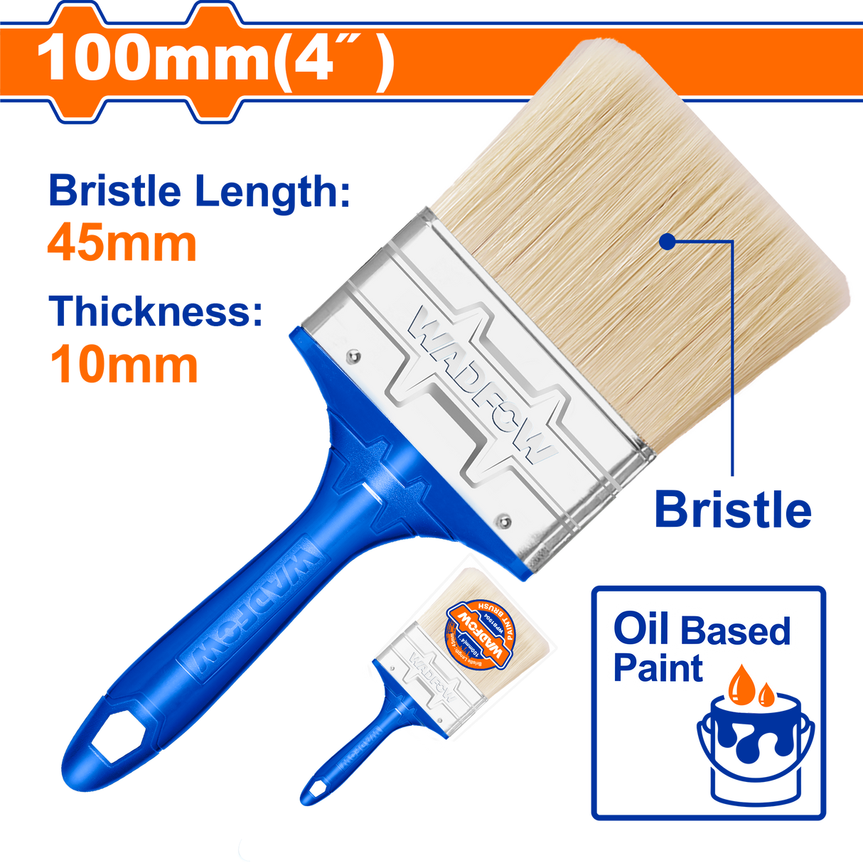 Pensula pentru vopsea pe baza de ulei Wadfow, latime 100mm