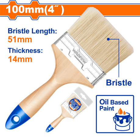 Pensula pentru vopsea pe baza de ulei Wadfow, latime 100mm
