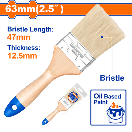 Pensula pentru vopsea pe baza de ulei Wadfow, latime 63mm