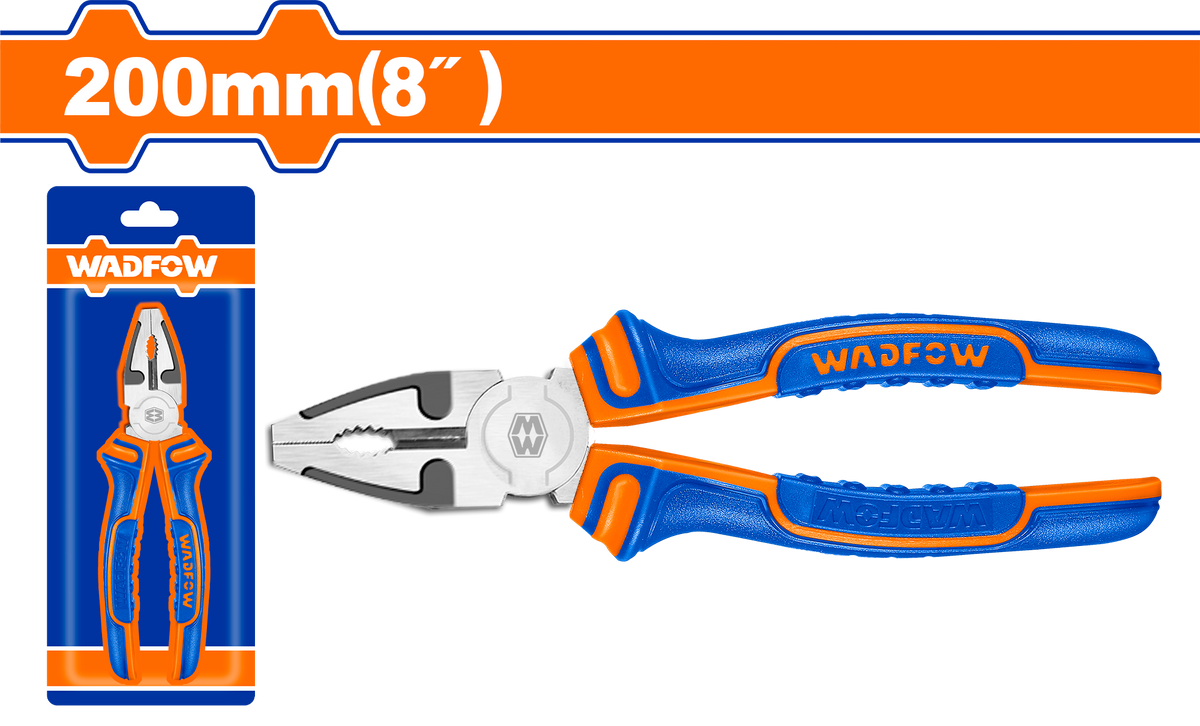 Patent universal WADFOW 200 mm, 8", otel carbon, finisaj polizat, maner bicolor