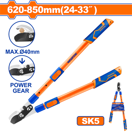 Foarfeca telescopica WADFOW pentru crengi 620–850mm