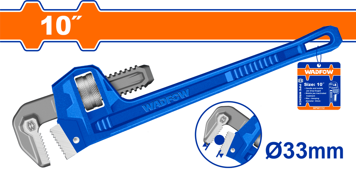 Cleste mops Wadfow, dimensiune 10"/254mm, diametru maxim de prindere 33mm