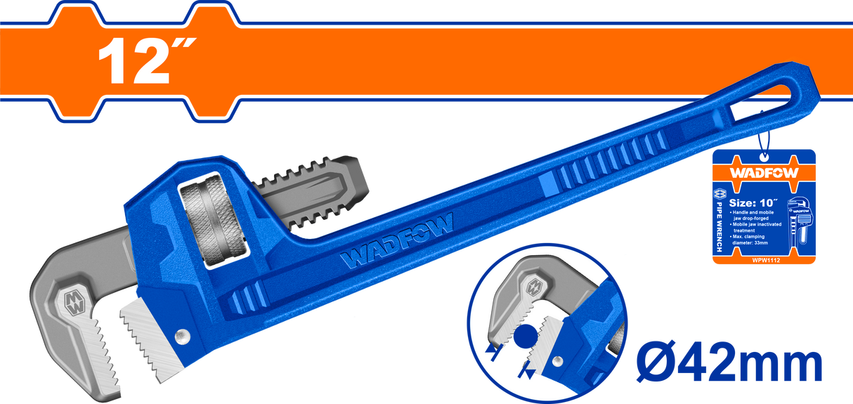 Cleste mops Wadfow, dimensiune 12”/300mm diametru maxim de prindere 42mm