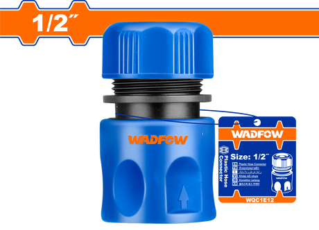 Conector rapid pentru furtun Wadfow, 1/2", ABS, functie de oprire a apei