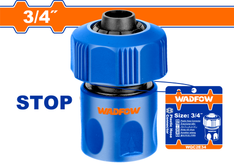 Conector rapid pentru furtun Wadfow, 3/4”, ABS, functie de oprire a apei
