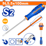 Surubelnita mecanica Wadfow, otel, tip varf magnetic drept SL5.5, lungime 100mm