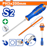 Surubelnita cruce mecanica Wadfow, lungime 200mm, otel, varf Philips PH3 magnetic