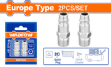 Set conector aer tata WADFOW, filet exterior 1/4" (2 bucati)