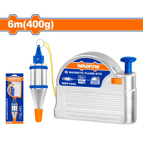 Fir cu plumb si creioane pentru trasat Wadfow, 6m, 400g