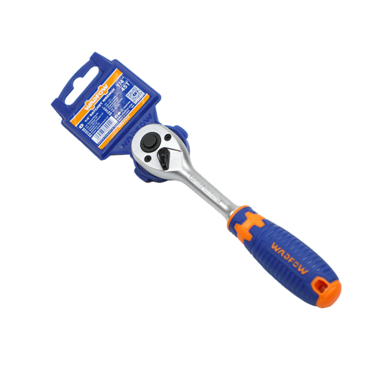 Cheie antrenor cu clichet Wadfow, Cr-V, Cr-Mo, 1/4", lungime 158mm