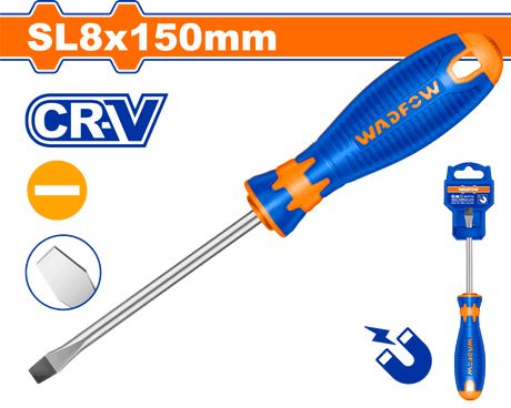 Surubelnita Wadfow, varf drept SL8 magnetic, 150mm