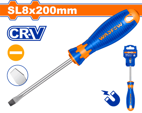 Surubelnita Wadfow, varf drept SL8 magnetic, lungime 200mm