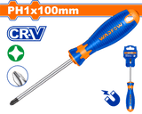 Surubelnita cruce Wadfow, CR-V, tip varf magnetic Philips PH1, lungime 100mm