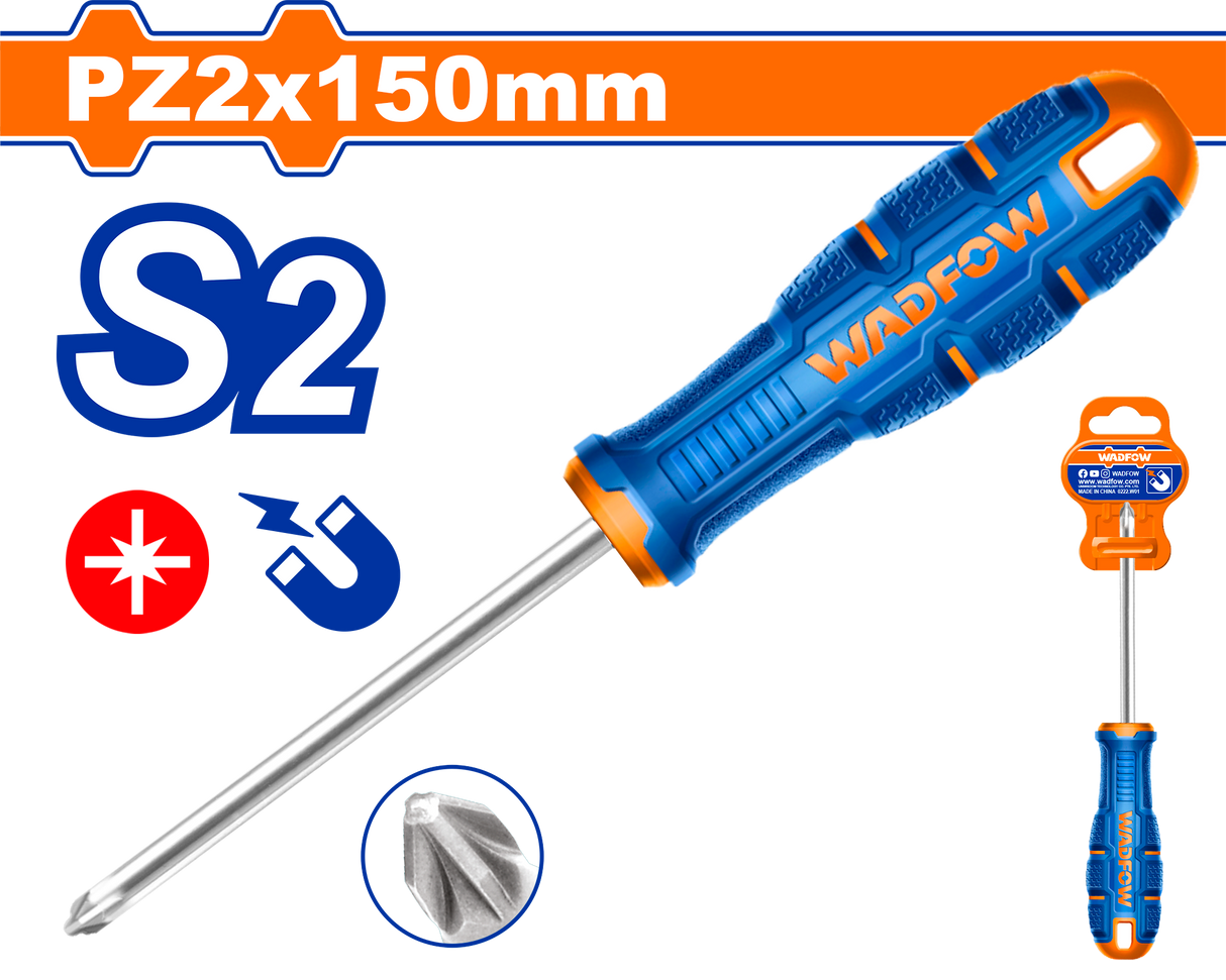 Surubelnita Wadfow, tip varf Pozidrive PZ2, lungime 150mm