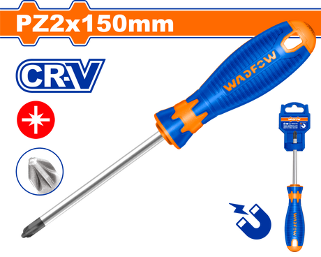 Surubelnita Wadfow, Cr-V, tip varf Pozidrive PZ2, lungime 150mm