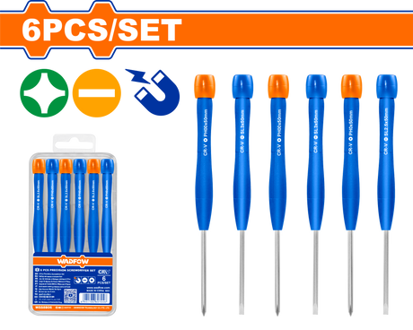 Set 6 surubelnite de precizie Wadfow, Cr-V