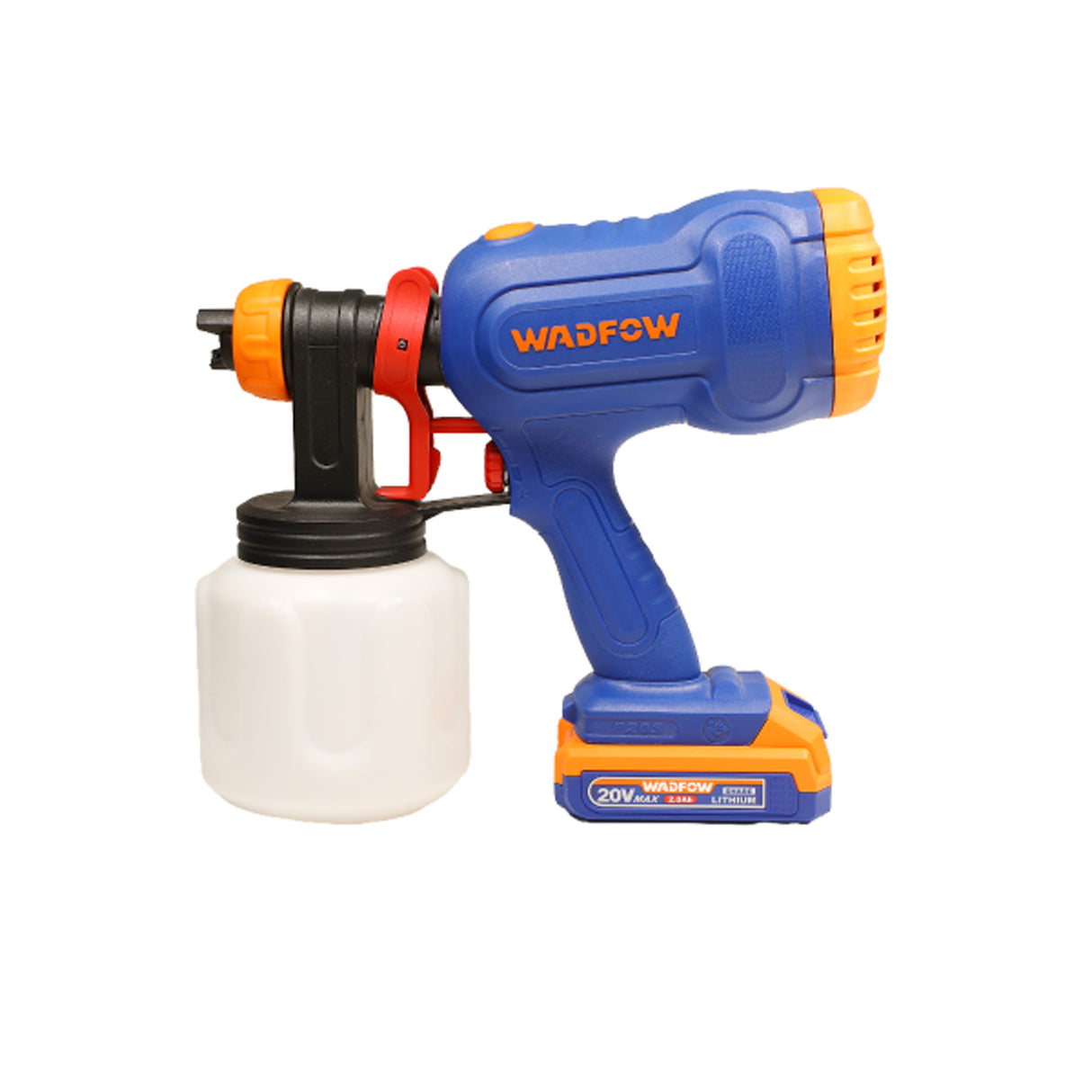 Pistol de vopsit WADFOW 20V – debit 650ml/min, rezervor 800ml, accesorii incluse (fara acumulator si incarcator)