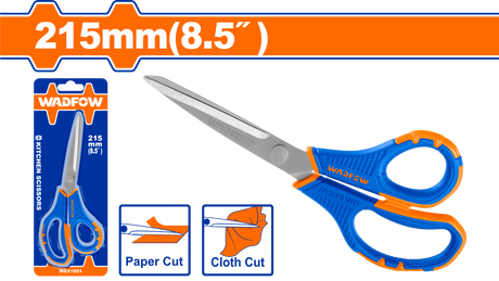 Foarfeca ergonomica Wadfow, pentru birou, uz casnic, otel, 215mm