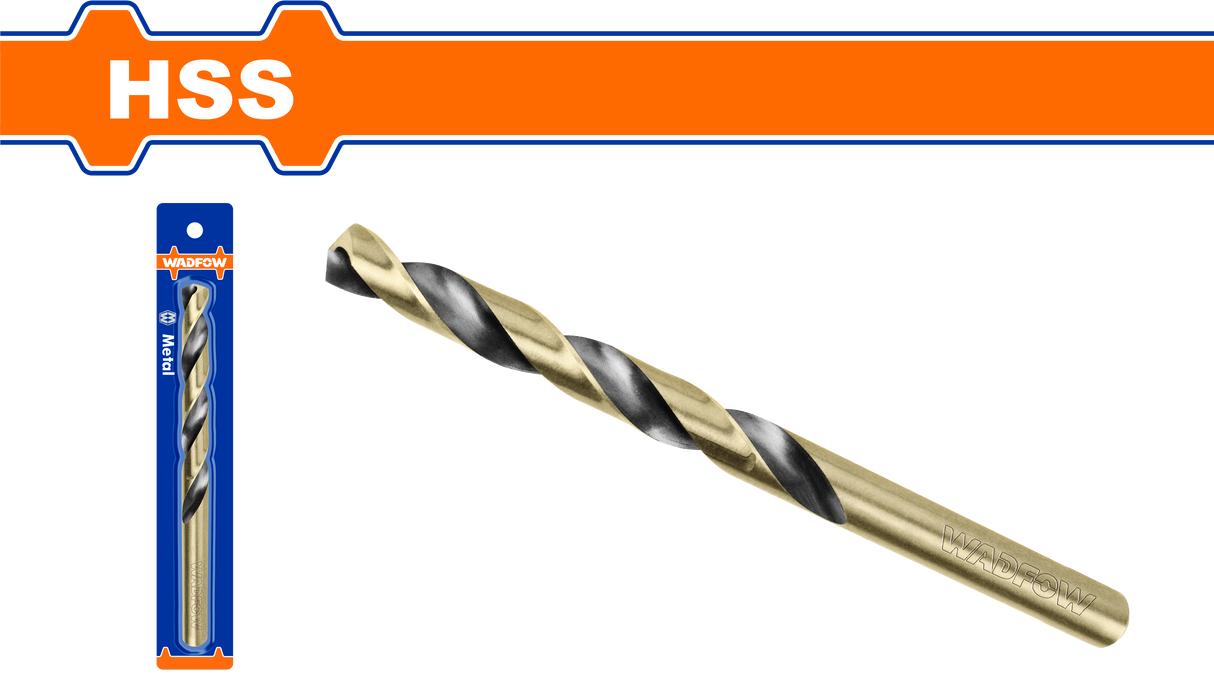 Burghiu pentru metal Wadfow, otel M2 HSS, diamentru 10mm