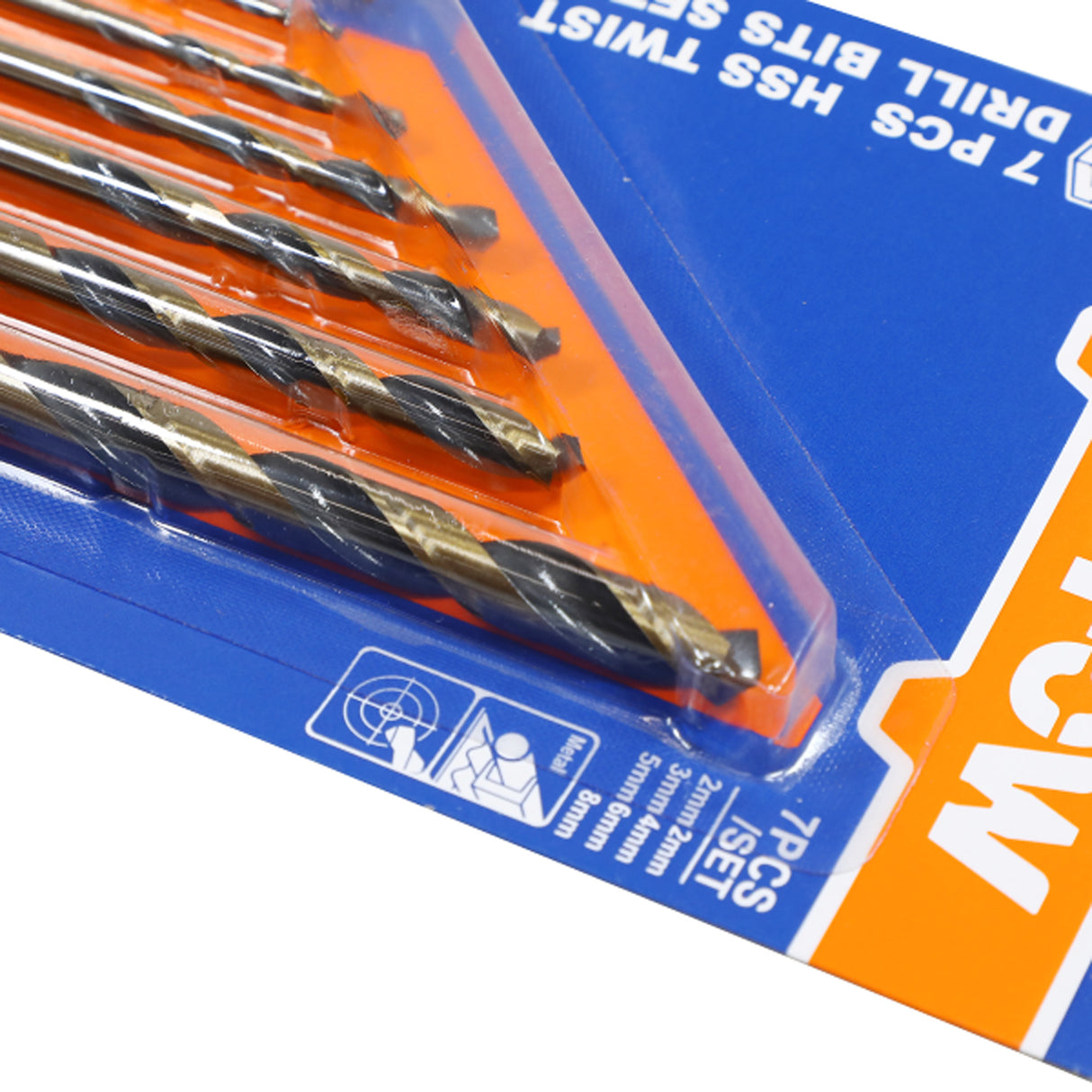 Set burghie pentru metal Wadfow, 2-8mm, 7 buc