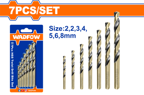 Set burghie pentru metal Wadfow, 2-8mm, 7 buc