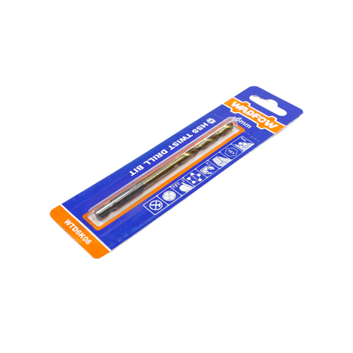 Burghiu pentru metal Wadfow, cap bit, prindere hexagonala 1/4", HSS 6mm