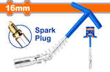 Cheie flexibila pentru bujii Wadfow, maner T, otel carbon, dimensiune 16mm
