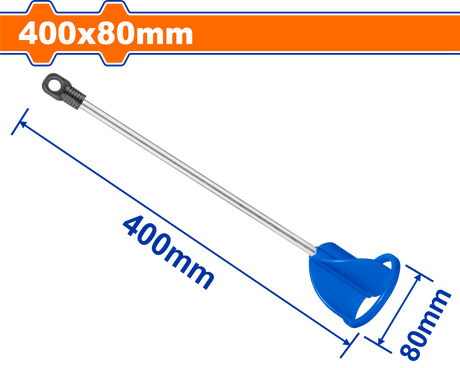 Paleta mixer mortar, vopsea Wadfow, prindere HEX, lungime 40cm, diametru 8cm