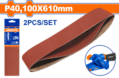Set 2 buc hartie abraziva pentru slefuitor Wadfow, 100x610mm, P40