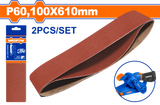 Set 2 buc hartie abraziva pentru slefuitor Wadfow, 100x610mm, P60