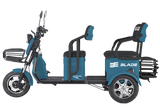 Triciclu electric Blade TRIP X2 2000 W, 25 km/h, autonomie pana la 70 km, baterie plumb- acid 72 V 20 Ah, greutate maxima 160  kg, Fara permis, albastru-negru