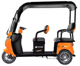 Triciclu electric pentru 2 persoane BLADE CAB X3, 1200W, 25 km/h, autonomie pana la 70 km, baterie 72V 20Ah, cu acoperis, Portocaliu/Negru