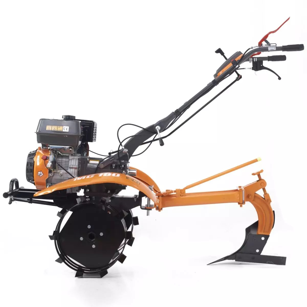 Motocultor pe benzina O'MAC MC 180, 18CP, cu roti, plug reglabil, roti metalice