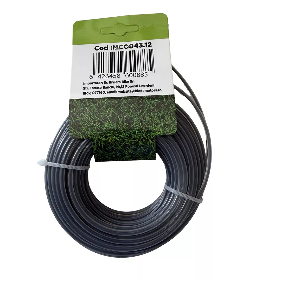 Fir taietor PVC cu miez ranforsat 15m - 3mm (sectiune rotunda) (MC)
